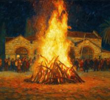 ΑΓΙΑ ΘΕΟΔΩΡΑ: Το έθιμο της φωτιάς...